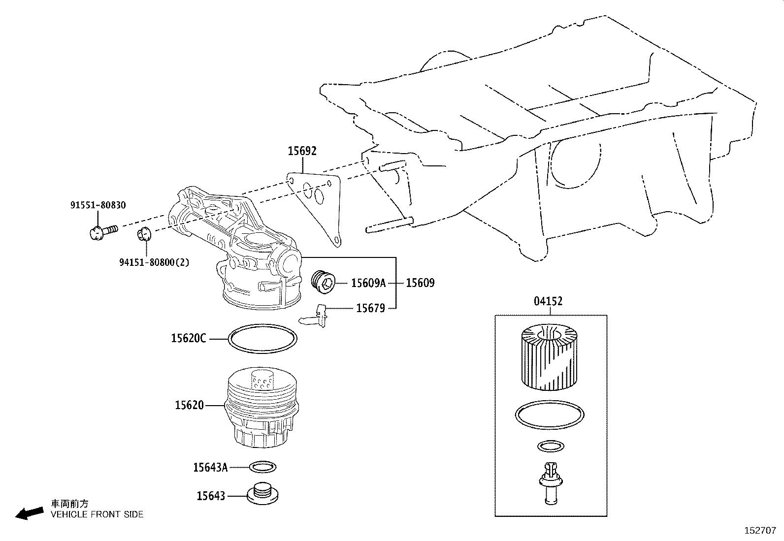 lexus-ls-500h-plug-taper-screw-for-oil-filter-bracket-9034455002