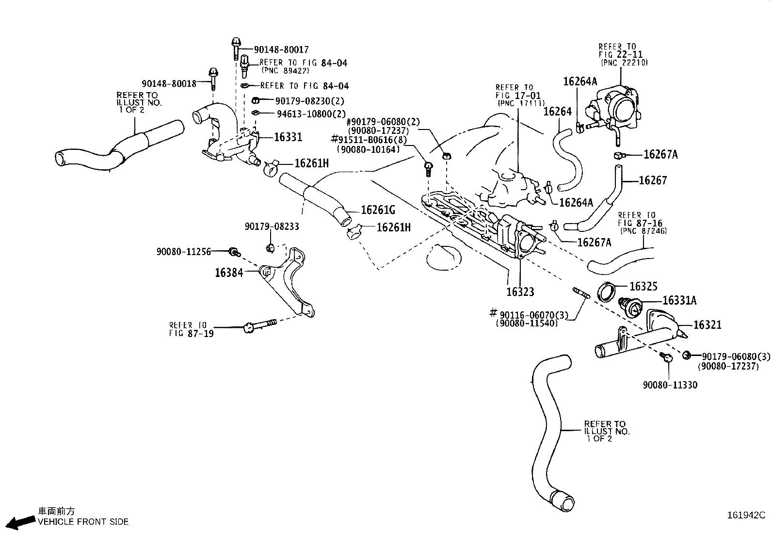 Lexus RX 350 Housing, water inlet. Package, towing, oil - 163230P030