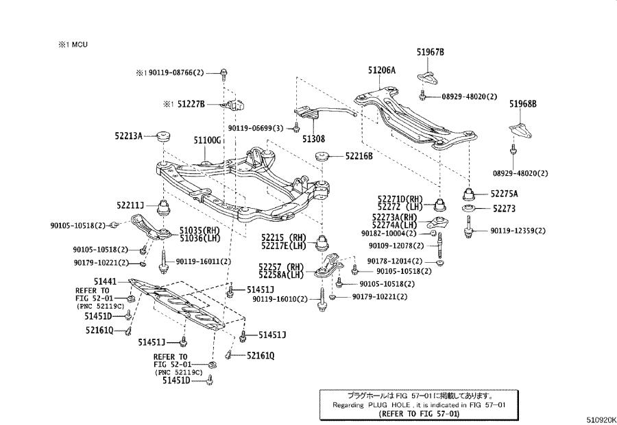 2021 Lexus RX 350 Suspension Subframe Crossmember (Rear). Body