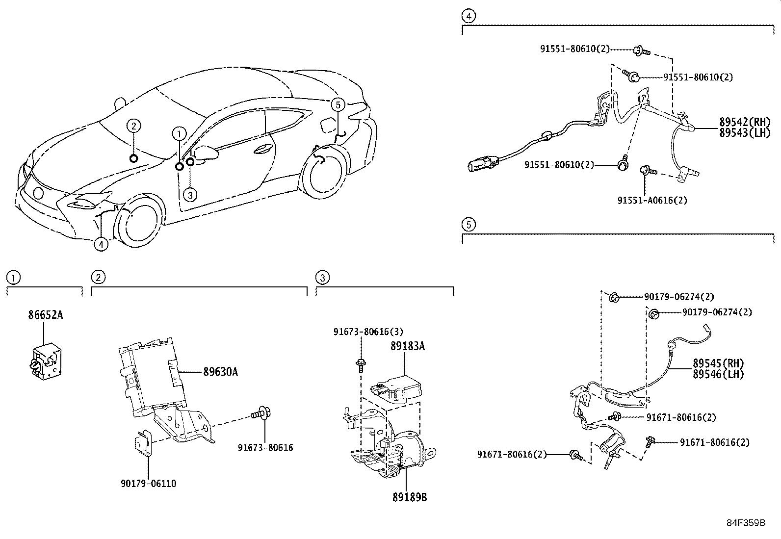 Theft sensor lexus