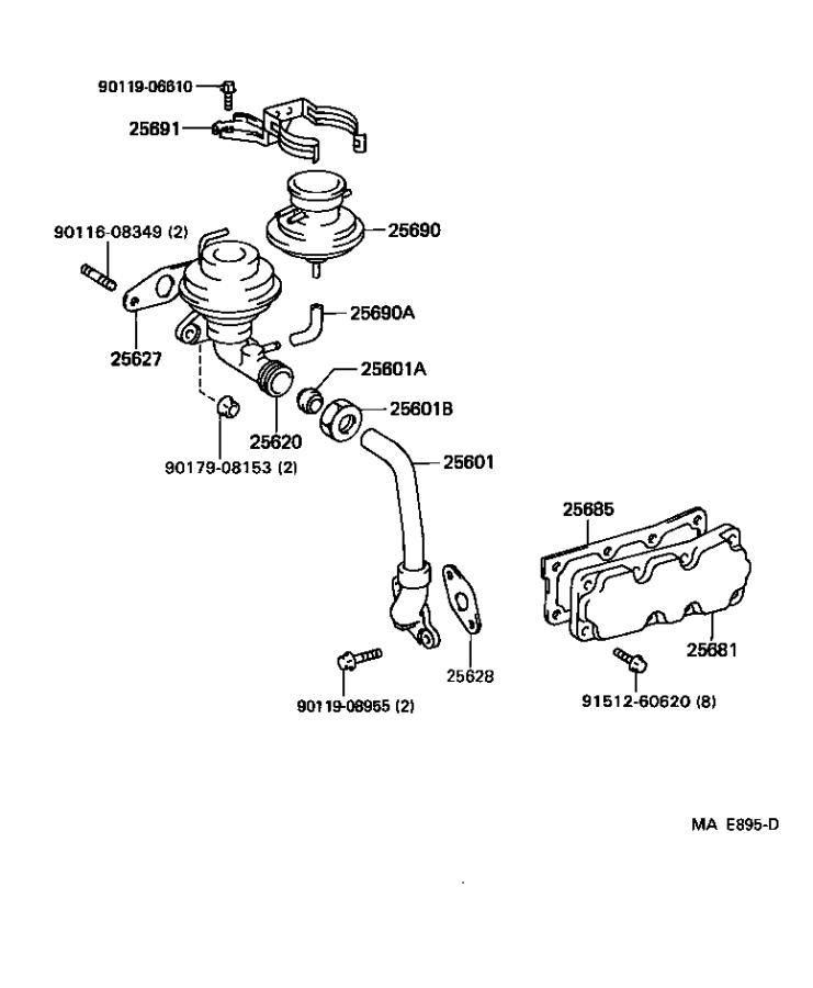 Lexus GS 300 Egr valve. System, exhaust, fuel - 2562046061 | Prestige